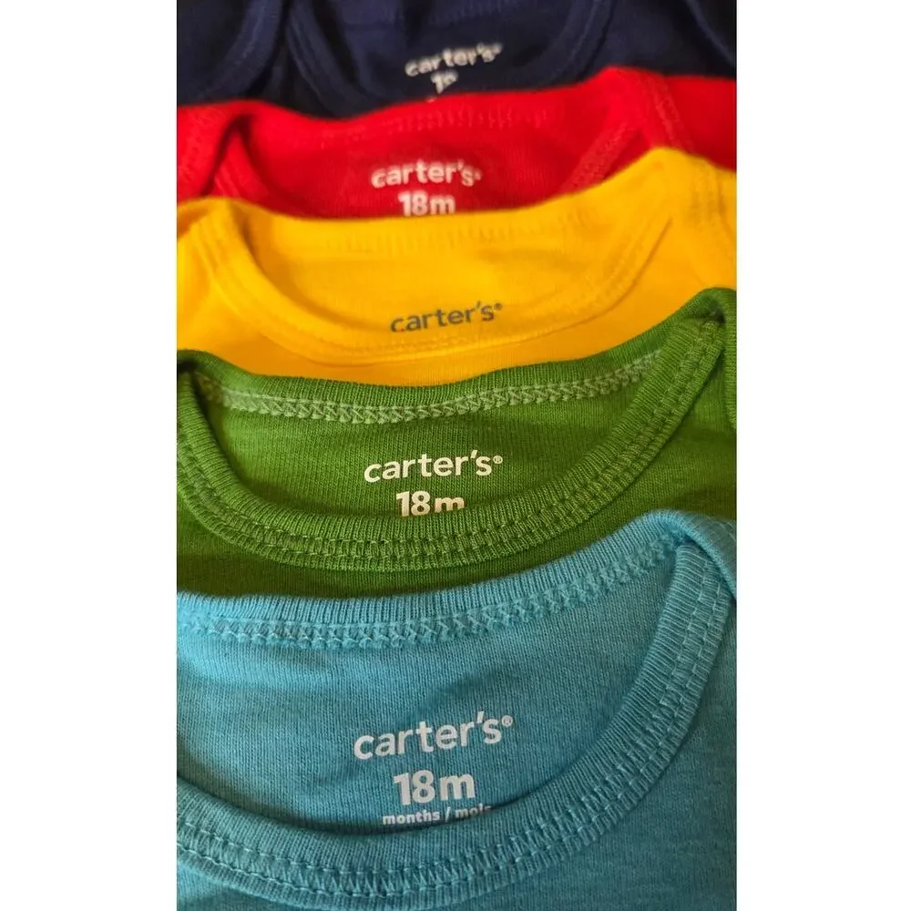 Lot of 5 Carter's 18 Month Bodysuits NEW